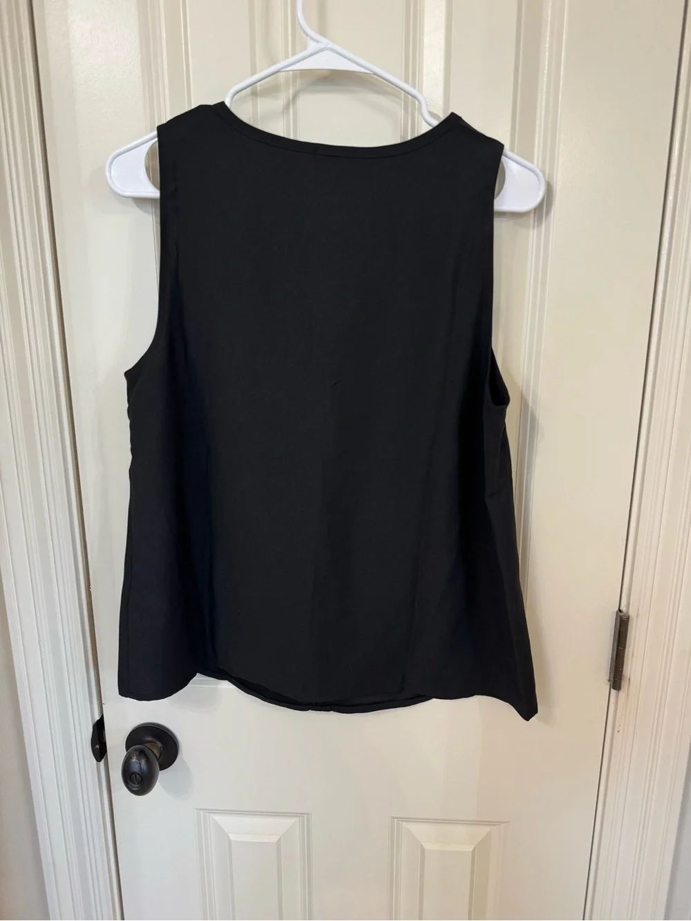 J. Crew Black V-Neck Sleeveless Shell Top